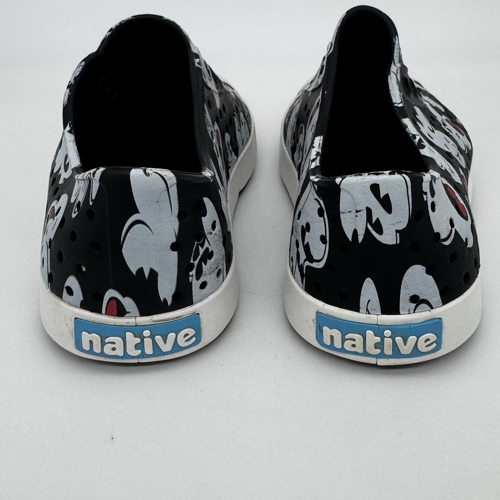 Native Shoes Mickey Mouse Print Water Shoes Slip On Womens Size 6 Black - Picture 6 of 8